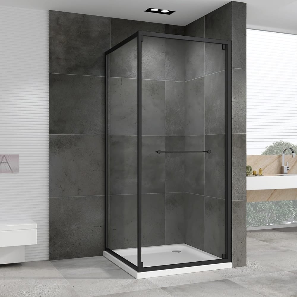 Душевой уголок Abber Schwarzer Diamant 90x90 AG0A090B черный матовый