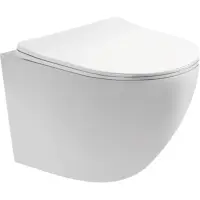 Унитаз подвесной Aquatek Европа AQ1900T-00 безободковый, торнадо, с сиденьем микролифт, белый