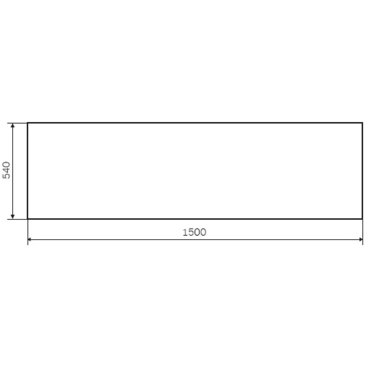 Фронтальная панель 150 см Am.Pm Gem W90A-150-070B-P