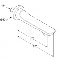 Излив для ванны Kludi Balance 5250305