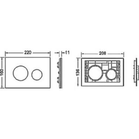 Клавиша смыва Tece 9240663