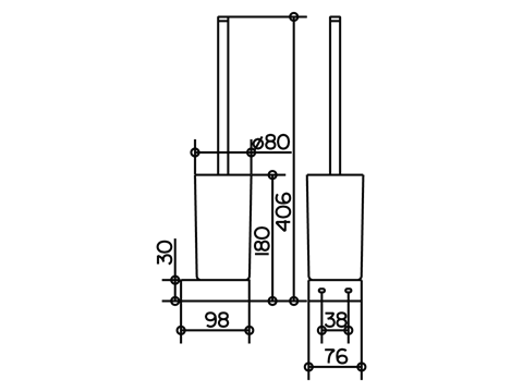 Ерш подвесной Keuco Edition 300 30064019000 хром