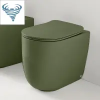 Унитаз приставной Kerasan Nolita 531911 безободковый, торнадо, зеленый матовый