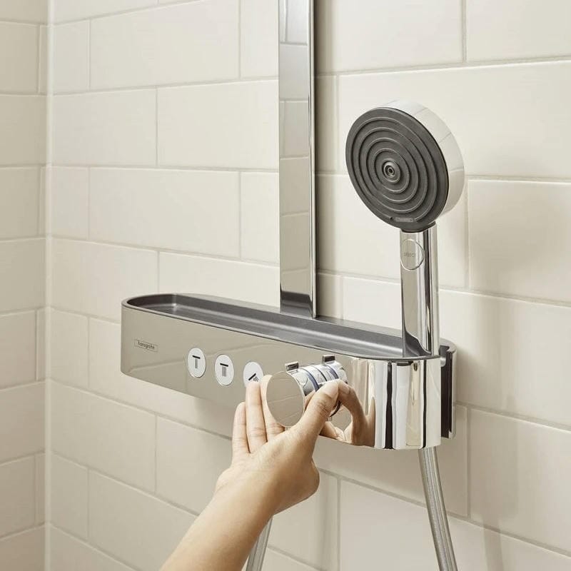 Душевая стойка hansgrohe Pulsify S Showerpipe 24240000 ShowerTablet Select 400 хром