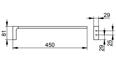 Полотенцедержатель Keuco Edition 11 11120350000 шлифованный черный титан