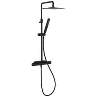 Душевая стойка Jacob Delafon Metro E26596-BL с термостатом черная матовая