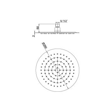 Верхний душ Paini 50CR759UP25E