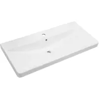 Раковина Misty Valerie RCW-1418100WH 100x48 см, накладная, белый