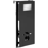 Инсталляция для унитаза WasserKRAFT Abens 20 20TLT.010.ME.BL.CH04 с кнопкой смыва, хром