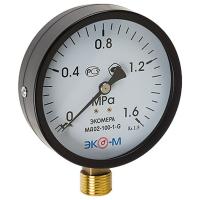 Манометр Экомера рад МД02 0-1,6МПаДк100 G1/2" ст