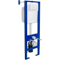 Инсталляция для унитаза Berges Atom Line 410 040339 с кнопкой смыва, белый глянец