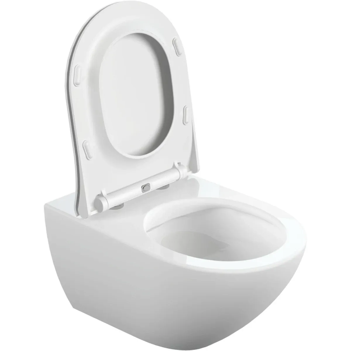 Унитаз подвесной Cersanit Street Fusion A64516 безободковый, с сиденьем микролифт, белый