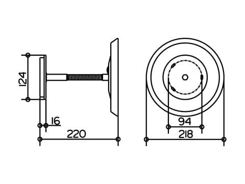Косметическое увеличивающее настенное зеркало с подсветкой Keuco 17605019000 d 21,8 см хром