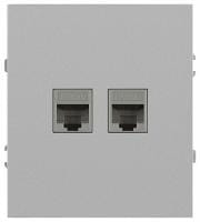 Розетка двойная Ethernet RJ-45 без рамки Эра Arktik Б0070486