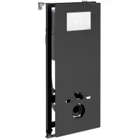 Инсталляция для унитаза WasserKRAFT Abens 20 20TLT.010.ME.BL.WM02 с кнопкой смыва, белый матовый