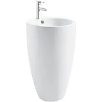 Раковина CeramaLux B133-1 37,5x36 см, напольная, белый