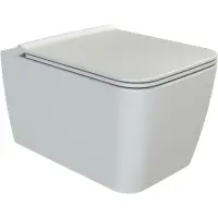 Унитаз подвесной Boheme Zen 967-SET-W безободковый, с сиденьем микролифт, белый