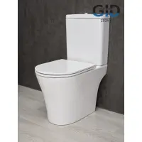 Унитаз-компакт GID Tn2124 безободковый, с сиденьем микролифт, белый