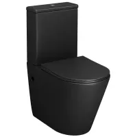 Унитаз-компакт Grossman GR-4480BMS безободковый, с сиденьем микролифт, черный матовый