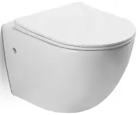 Унитаз подвесной SantiLine SL-5018 безободковый, с сиденьем микролифт, белый