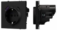 Розетка с заземлением и со шторкой и 2хUSB type A и C, без рамки Arlight NOBE 054285(1)