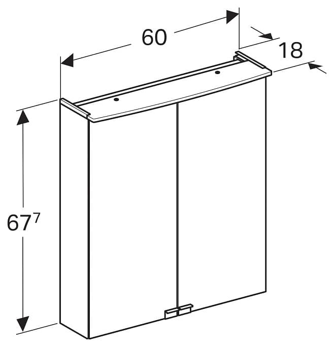 Шкаф зеркальный Geberit Option Basic 60 500.273.00.1