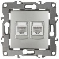 Розетка двойная Ethernet RJ-45 без рамки Эра Эра 12 12-3108-03