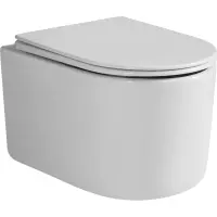 Унитаз подвесной Grossman Thin Rim GR-5602S безободковый, с сиденьем микролифт, белый