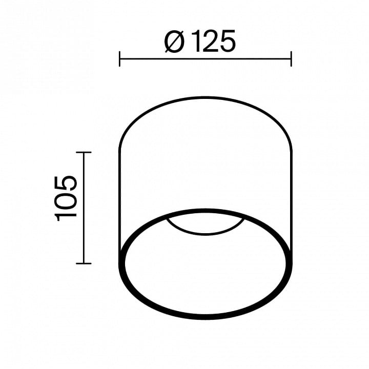 Накладной светильник Maytoni Technical Альфа C064CL-01-25W4K-D-RD-B