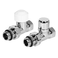 Набор термостатический для радиатора прямой Royal Thermo Design 1/2"М30х1,5 (Хром)