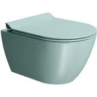 Унитаз подвесной GSI Pura 881615 безободковый, торнадо, голубой матовый