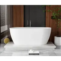 Ванна из литьевого мрамора Cezares RELAX CZR-RELAX-150-75-57-SSB 150x75 см, отдельностоящая, белый