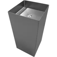 Раковина Abber Wasser Kreis AF2413GM 39,6x39,6 см, напольная, оружейная сталь матовый