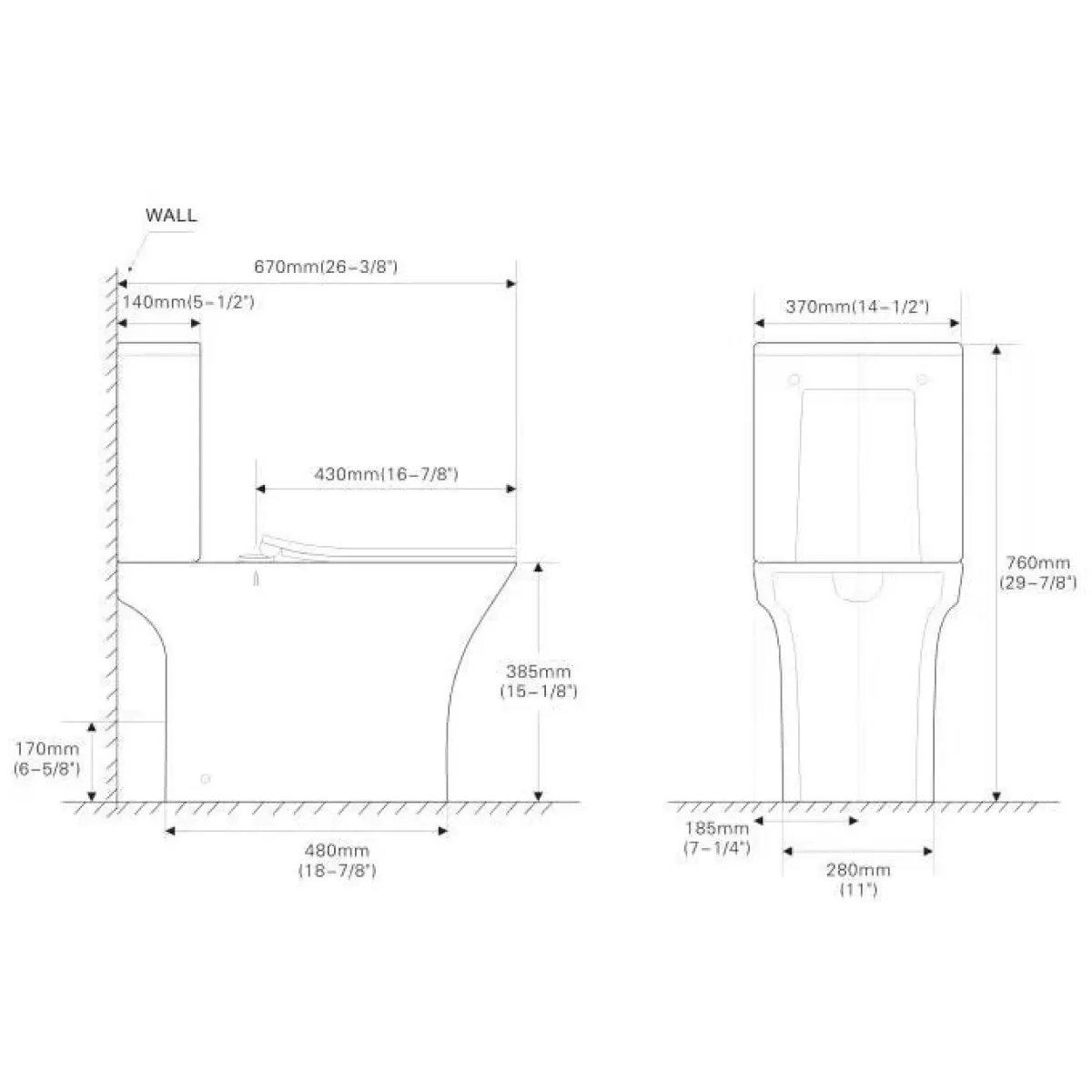 Унитаз-компакт SantiLine SL-5022 безободковый, с сиденьем микролифт, белый