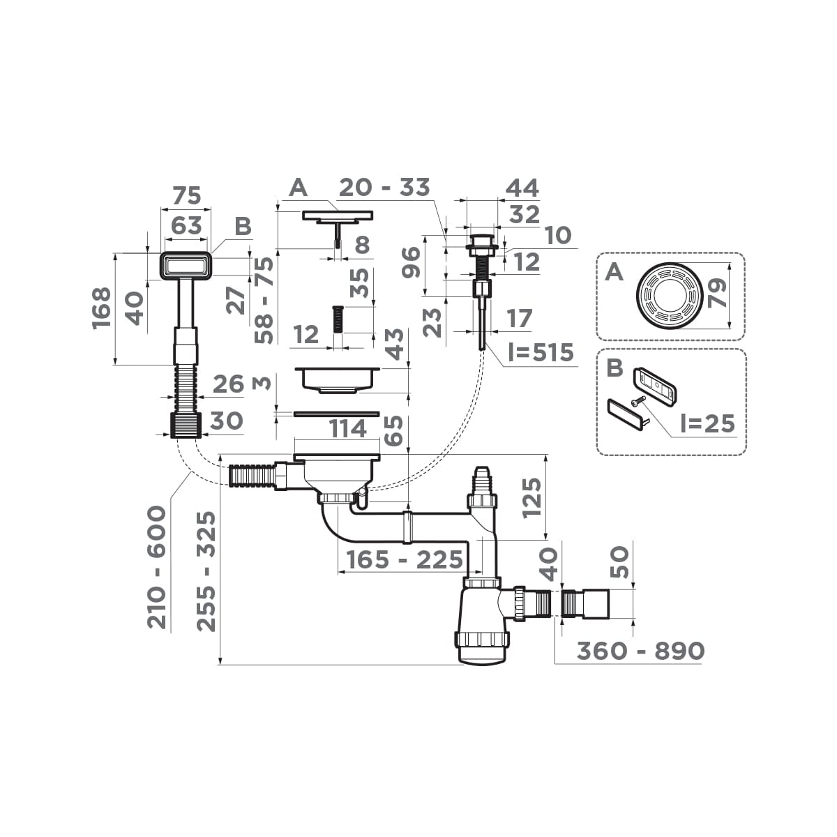 Сифон для мойки Omoikiri WK-1-IN-A 4956468