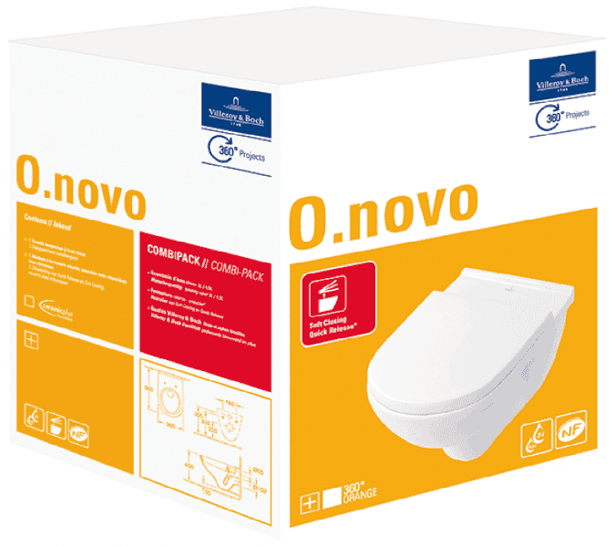 Подвесной унитаз Villeroy&Boch O.novo 5660H101 с сиденьем микролифт