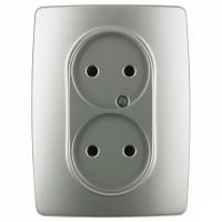 Розетка двойная без заземления Эра Эра 12 12-2107-15