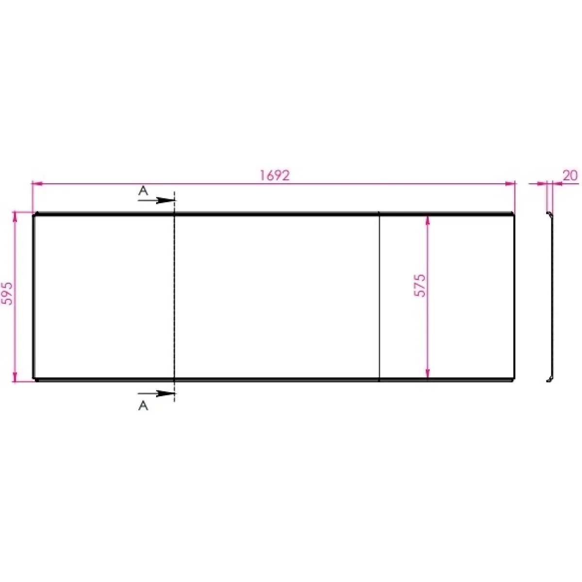 Панель фронтальная 169,2 см Astra-Form Скат 02010004