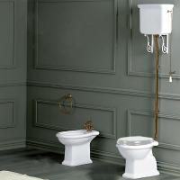 Высокая труба Simas R01br с механизмом слива для бачка без подводки, бронза