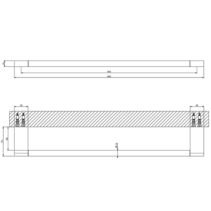 Полотенцедержатель Gessi Origini 45 см 66502#707 черный матовый
