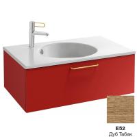 Тумба под раковину 80 см Jacob Delafon Odeon Rive Gauche EB2515-R9-E52 дуб табак ручки черные