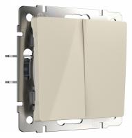 Выключатель двухклавишный без рамки Werkel слоновая кость W1120003