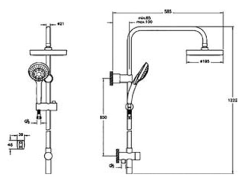 Душевая система Vitra A49234EXP