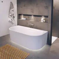 Акриловая ванна Riho Desire Wall Fall Velvet B089012105 180x84 см, белый матовый