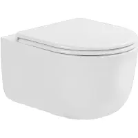 Унитаз подвесной Charus Elmo EWC700-129W безободковый, торнадо, с сиденьем микролифт, белый