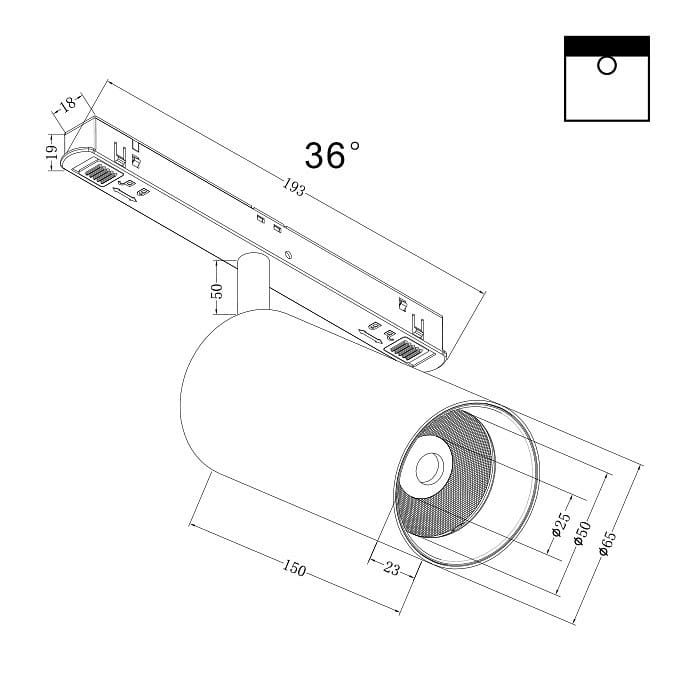 Светильник на штанге Maytoni Technical Фокус TR032-4-20W3K-M-DS-B