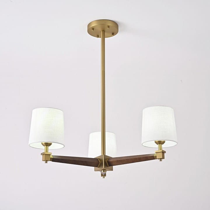 Люстра на штанге Imperiumloft Jorgenson White/Dark wood STAVRA01