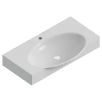 Раковина 76 см Sanita Luxe Infinity на кронштейнах WB.FN/Infinity/76-C.BR/WHT.G/S1