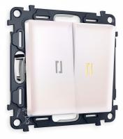 Выключатель двухклавишный с подсветкой без рамки Ambrella Volt Quant MA204010