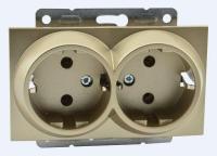 Розетка двойная с заземлением без рамки Mono Electric Despina / Larissa 500-002204-120